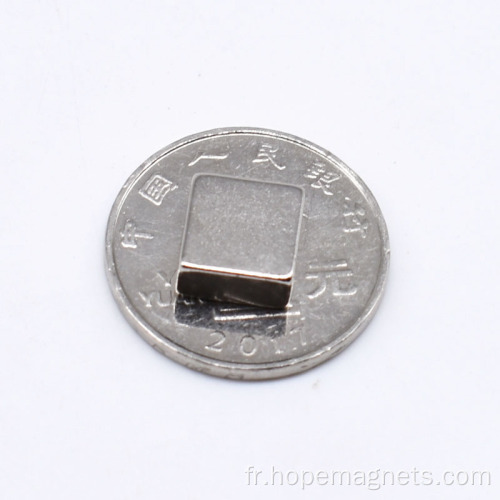 Aimant en bloc ndfeb permanent 10x10x5 mm, n35